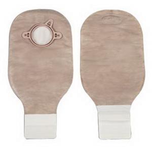 New Image 2-Piece Drainable Ostomy Pouch - 2-Sided Comfort Panel, Lock 'n Roll , Filter, 12" L, Precut, 2-1/4", Beige, Box of 10 - Image 2