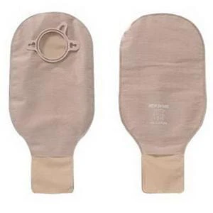 New Image 2-Piece Drainable Ostomy Pouch - 2-Sided Comfort Panel, Precut, Clamp Closure, 12" L, 2-3/4", Beige, Box of 10 - Image 2