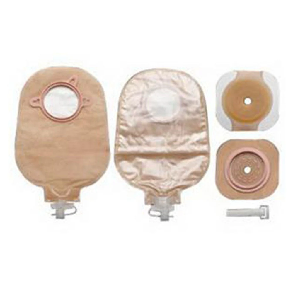 New Image 2-Piece Urostomy Pouch Kit - 1-3/4" Stoma Opening, 2-1/4" Flange, Ultra Clear, Sterile, Box of 5 - Image 2