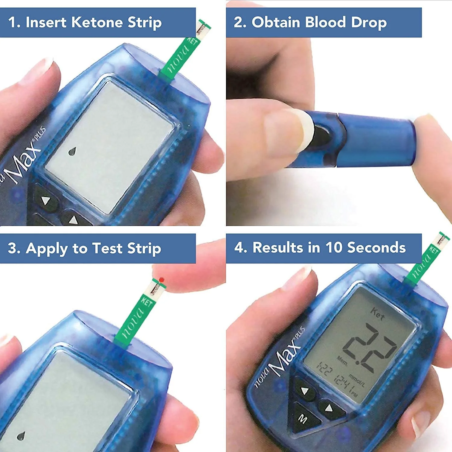 Nova Max Plus Ketone Test Strips - Image 2