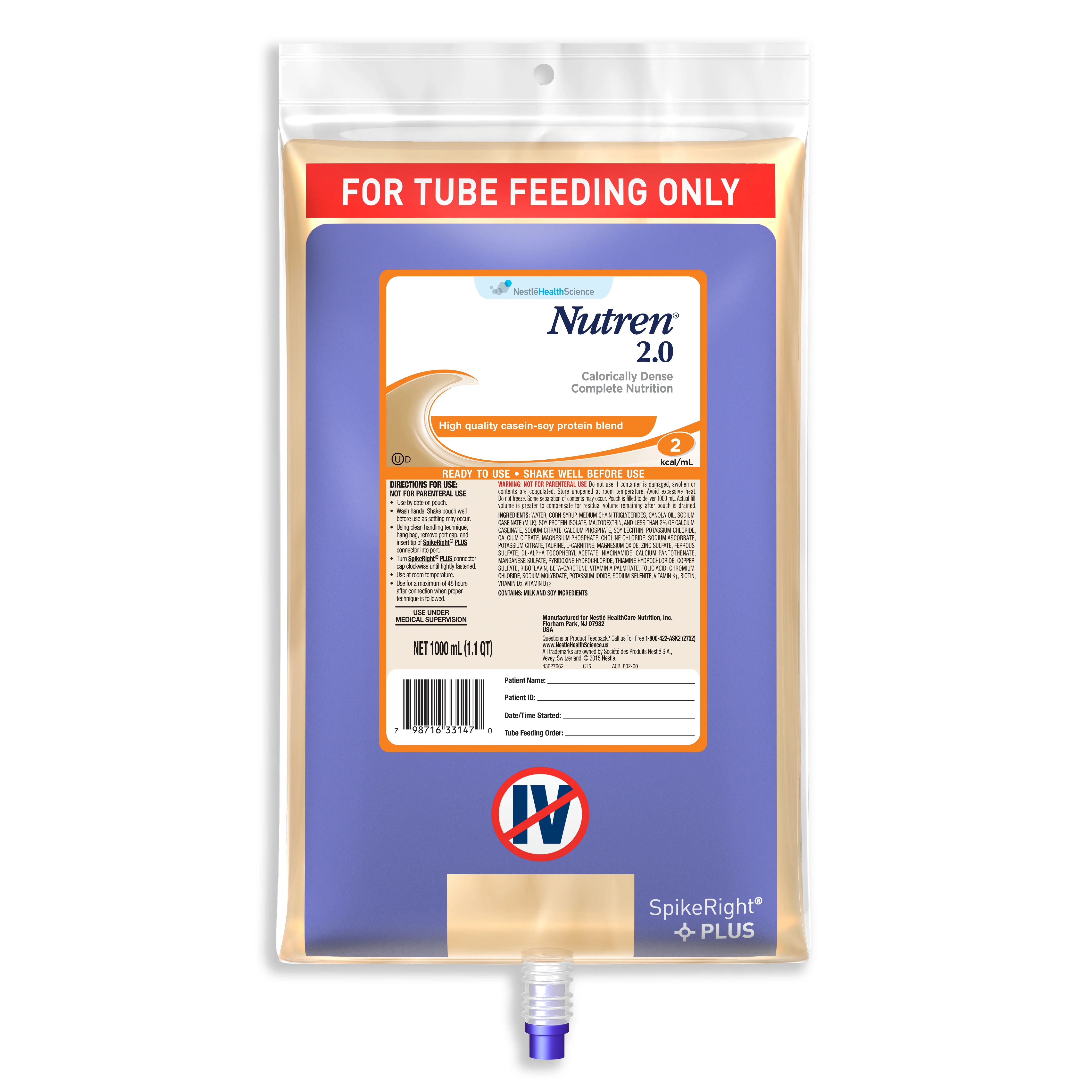 Nutren 2.0 Calorically Dense Complete Nutrition 1 Each, Unflavored - Image 2