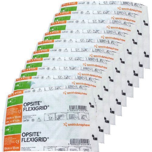 OpSite Flexigrid Smith & Nephew Opsite Flexifex Transparent Adhesive Film Dressing: 2.375" x 2.75", Sterile White - Image 2