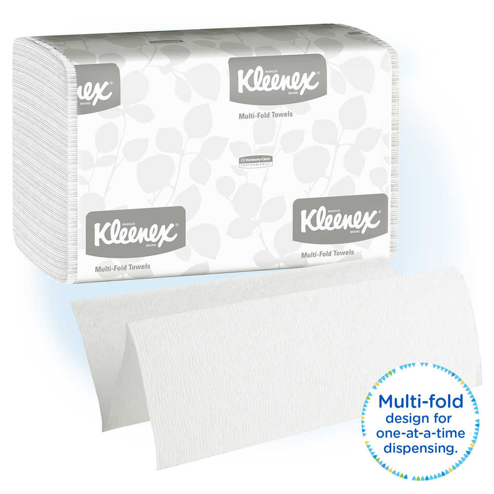 Paper Towel Kleenex Multi-Fold 9.3 X 9.4 Inch Case of 2400 - Image 2