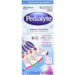 Pedialyte Powder Pack 4 Flavor Variety, 0.3 oz, Case of 64