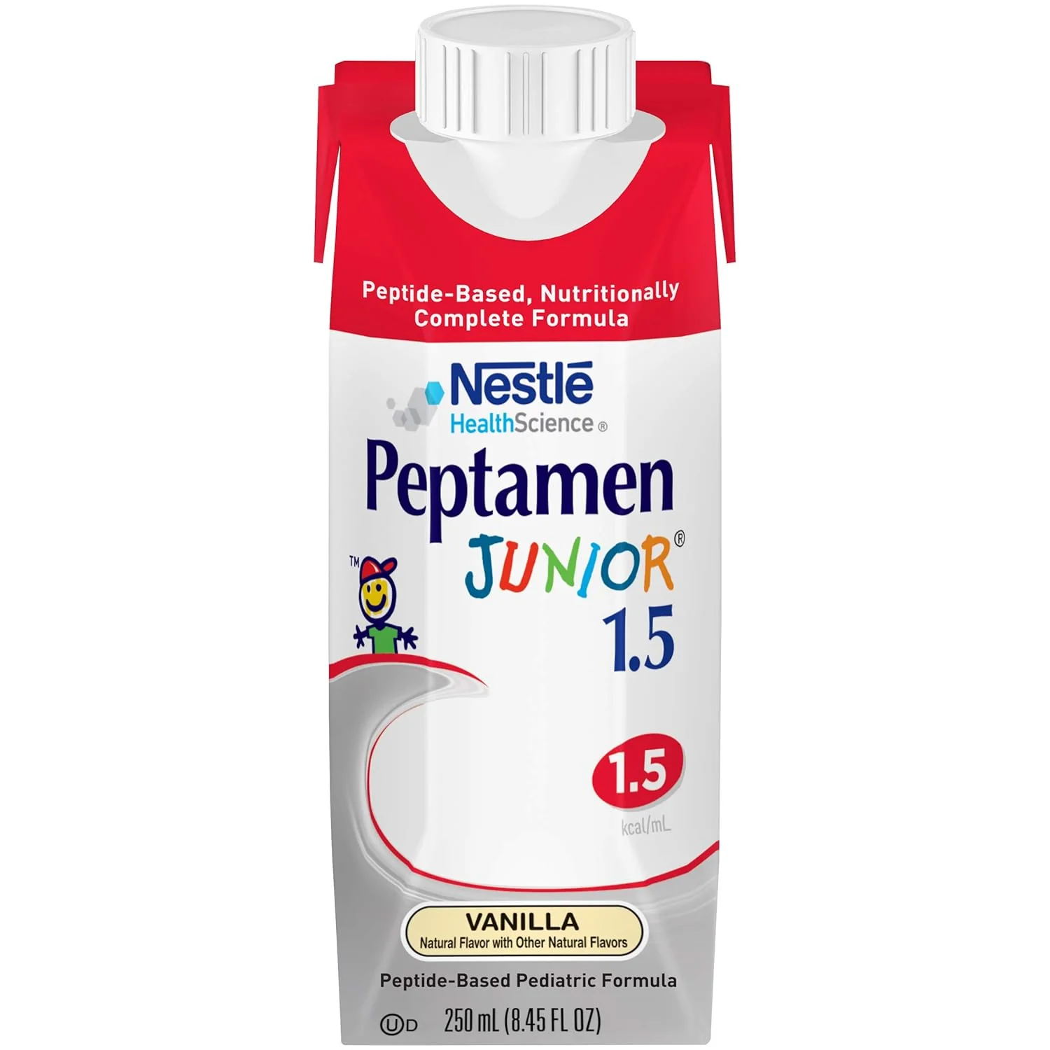 Peptamen Junior 1.5 Pediatric Tube Feeding Formula, Vanilla Flavor, 250 mL Cartons