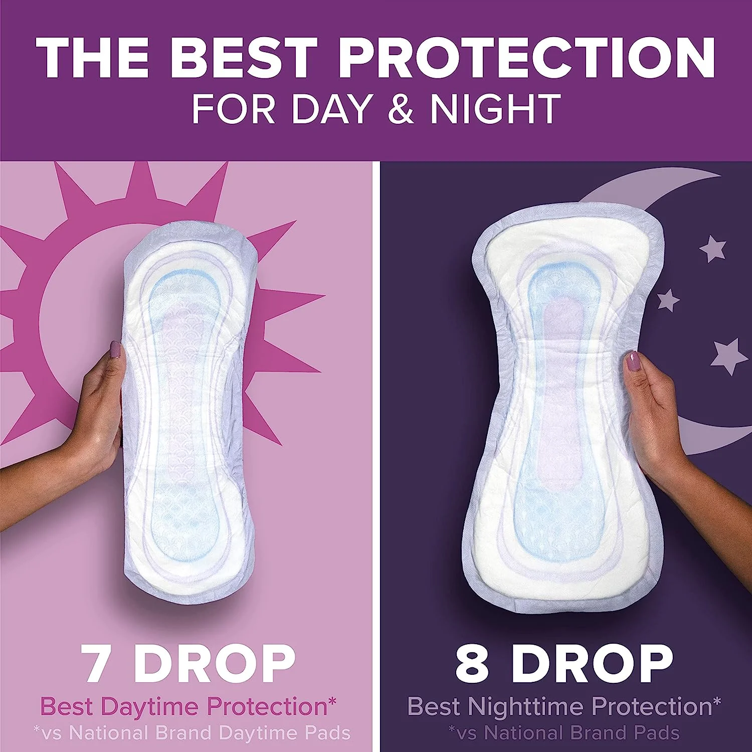 Poise Fresh Protection Bladder Control Pad, 5.3 Inch Length, Overnight Absorbency, Sodium Polyacrylate Core, One Size Fits Most - Image 4