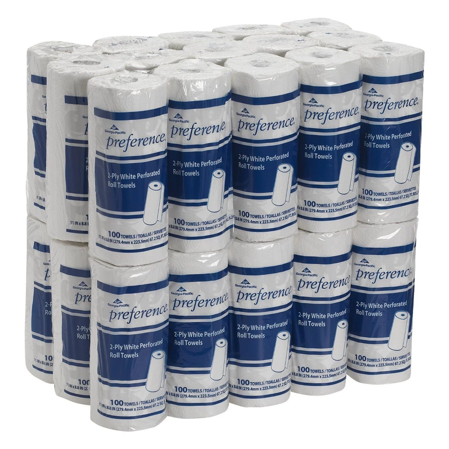 Preference 27385 Kitchen Paper Towel Roll 2-Ply 8-4/5 X 11 Inch Case of 30 - Image 2