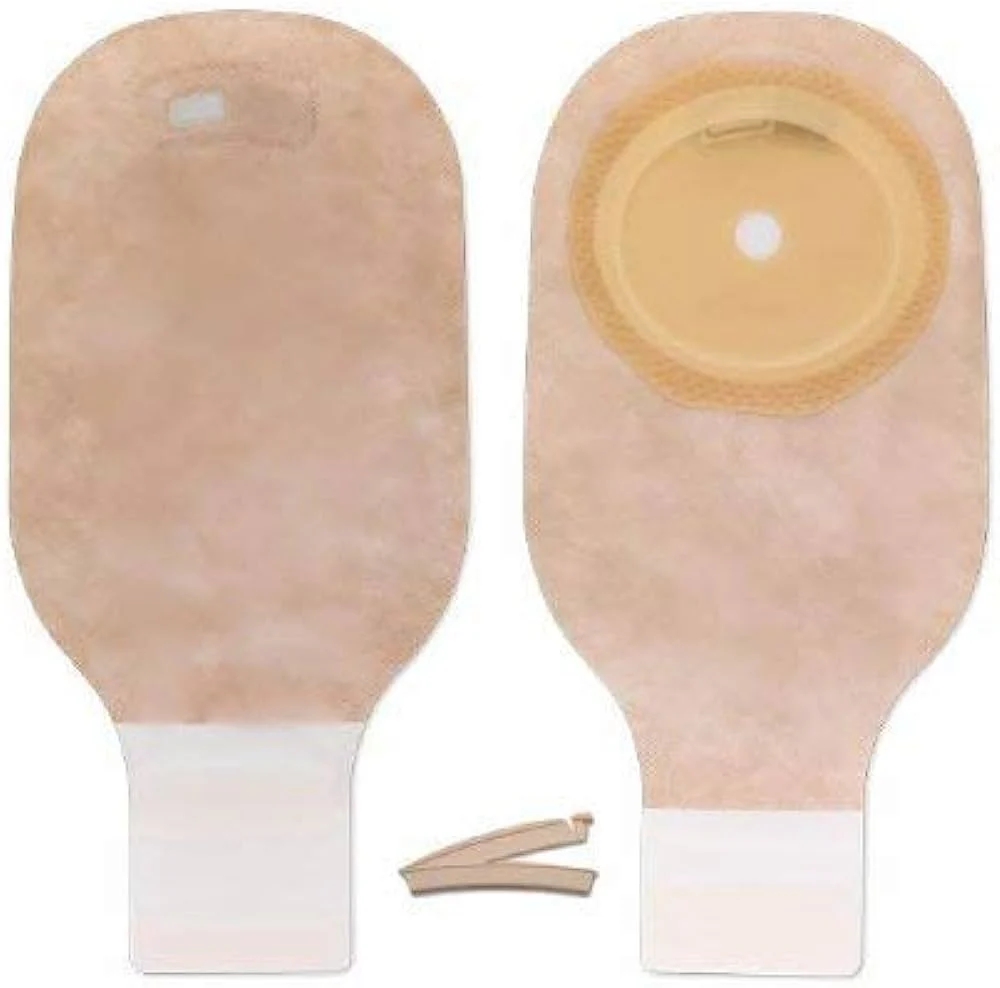 Premier One-Piece Drainable Pouch, Up to 3" x 2-1/2" Cut-to-Fit Flat SoftFlex Skin Barrier, Filter, Integrated Closure, Box of 10