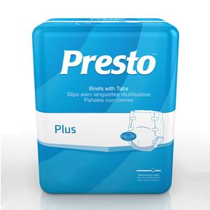 Presto Breathable Brief, Value Plus Absorbency, Large, 45 - 58 Inch, Case of 72