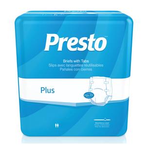 Presto Breathable Brief, Value Plus Absorbency, XL, Beige, Case of 80