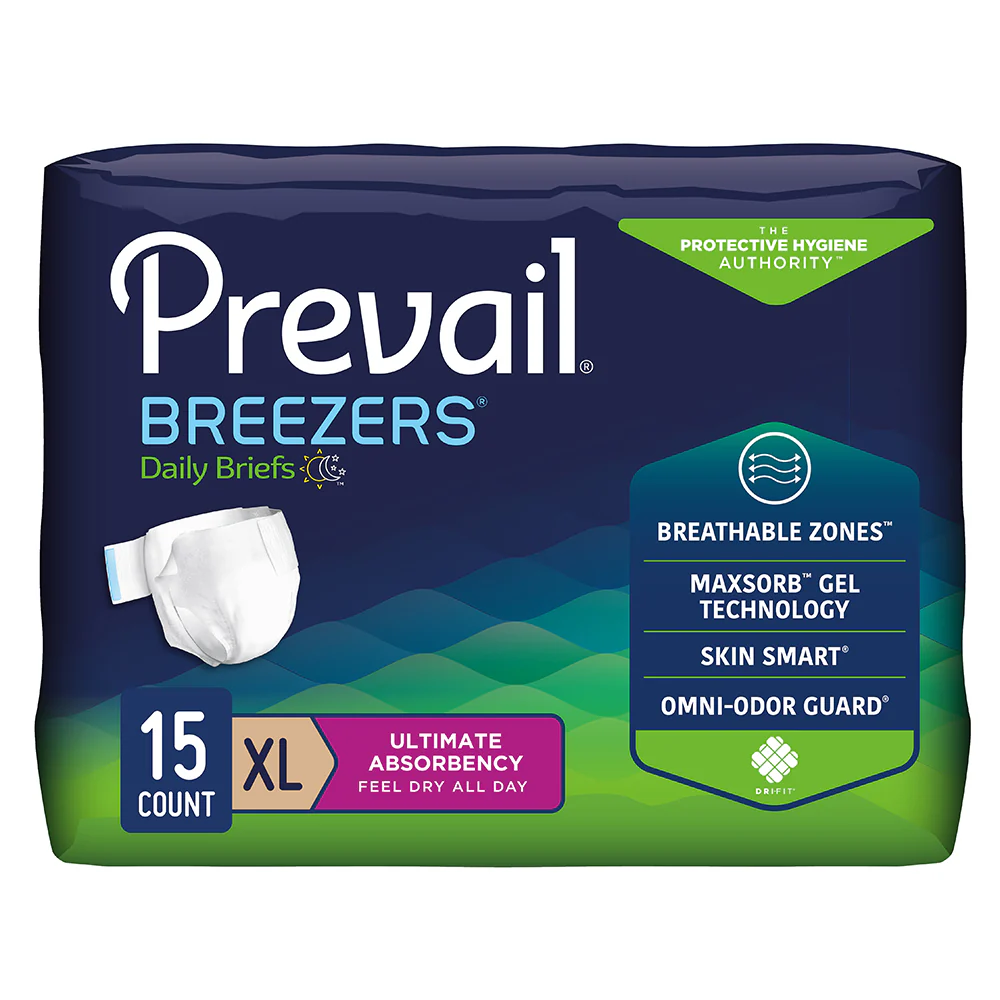 Prevail Breezers Unisex Adult Incontinence Brief, Disposable, Heavy Absorbency - Image 4