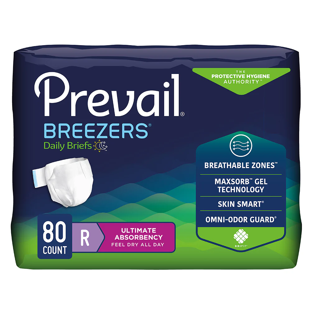 Prevail Breezers Unisex Adult Incontinence Brief, Disposable, Heavy Absorbency - Image 6
