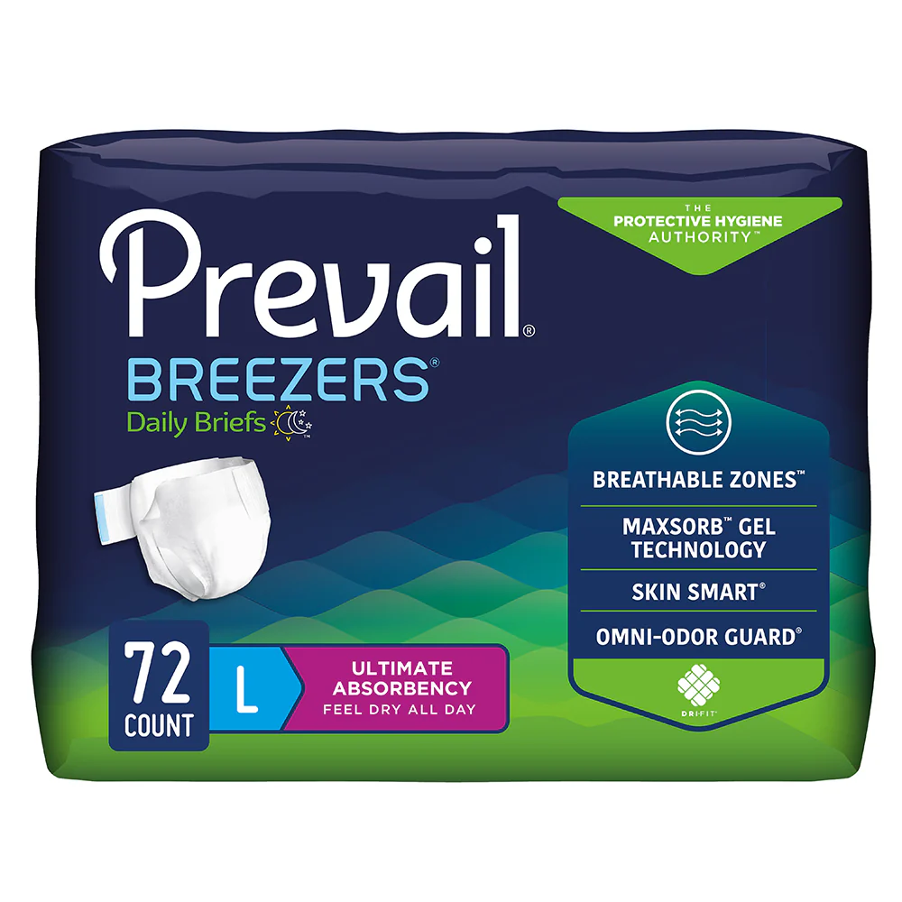 Prevail Breezers Unisex Adult Incontinence Brief, Disposable, Heavy Absorbency - Image 7
