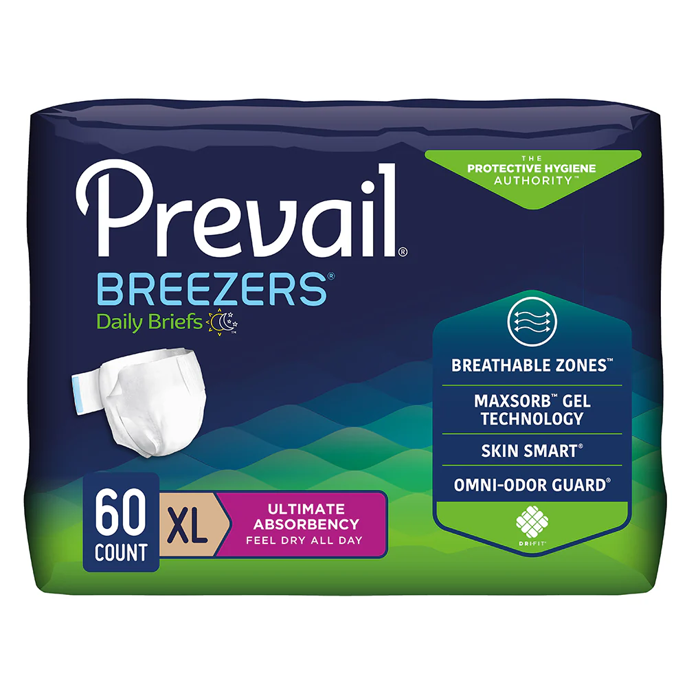 Prevail Breezers Unisex Adult Incontinence Brief, Disposable, Heavy Absorbency - Image 8
