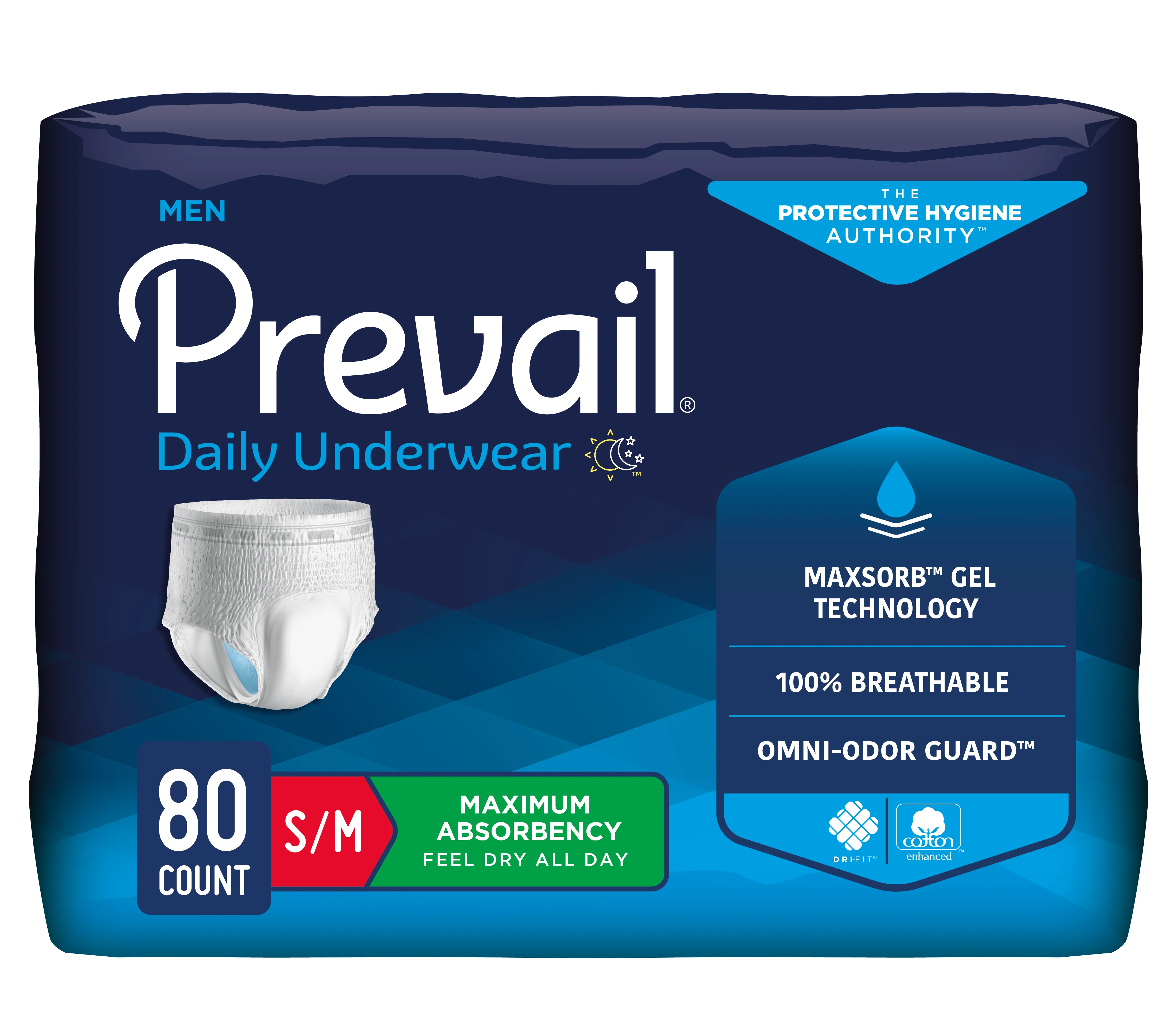 Prevail Daily Underwear for Men, Maximum Absorbency, Pull On with Tear Away Seams - Image 5