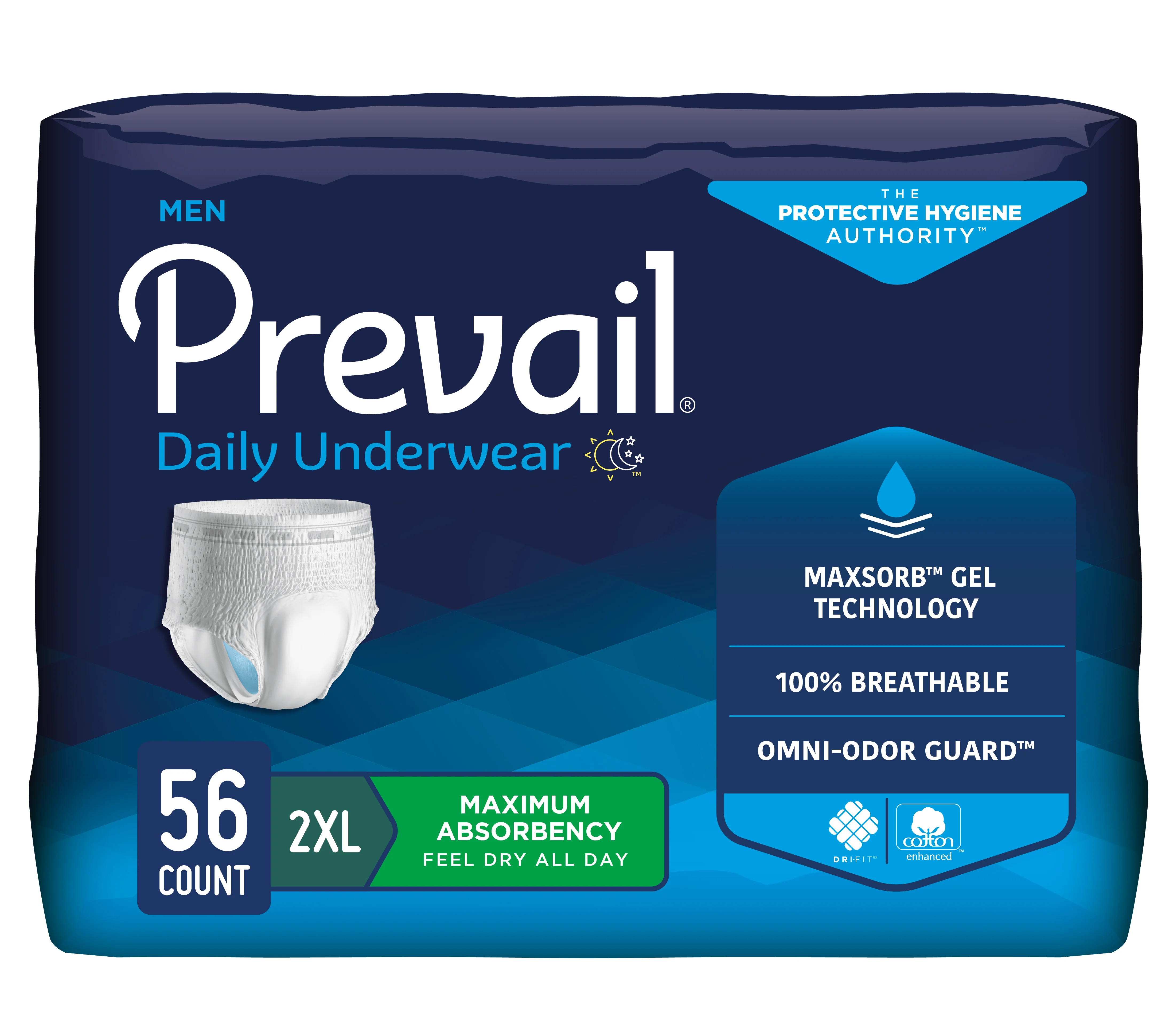 Prevail Daily Underwear for Men, Maximum Absorbency, Pull On with Tear Away Seams - Image 8