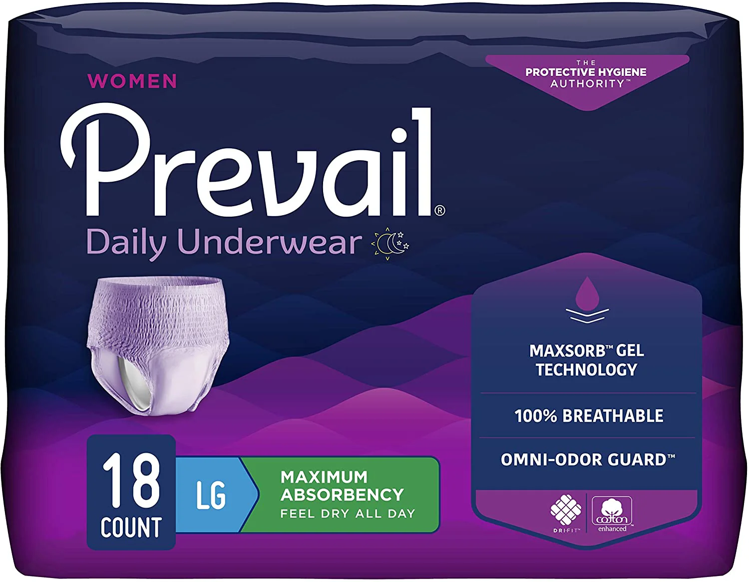 Prevail Incontinence Protective Underwear for Women, Maximum Absorbency, Pull On with Tear Away Seams - Image 3