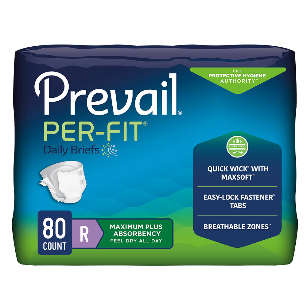 Prevail Per-Fit Unisex Daily Briefs, Maximum Plus Absorbency, Refastenable Tabs - Image 11