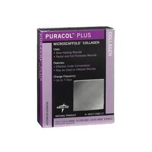 Puracol Plus Collagen Wound Dressing: 10 Count, 2" x 2-2/7"