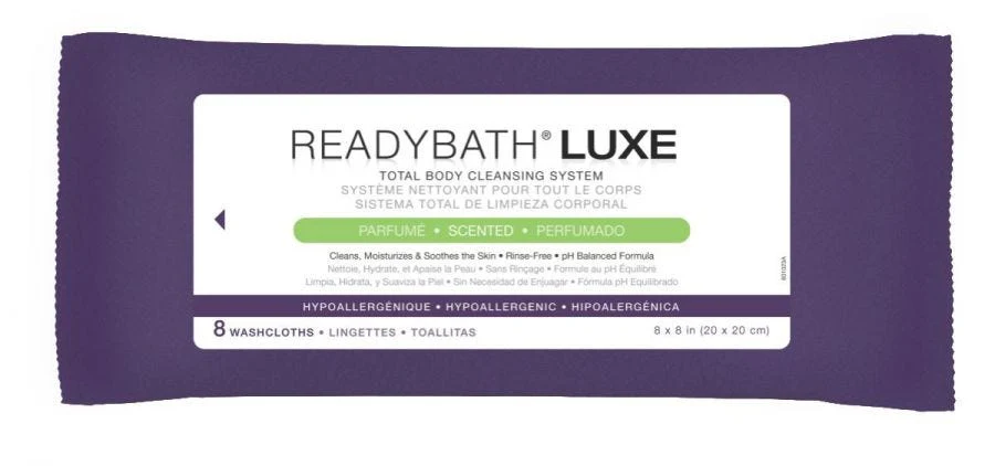 ReadyBath LUXE Total Body Cleansing Heavyweight Washcloths, Scented, 192 Count