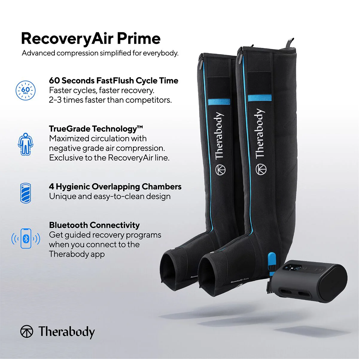 RecoveryAir Prime Compression Boots with Pump, 1 Kit - Image 3