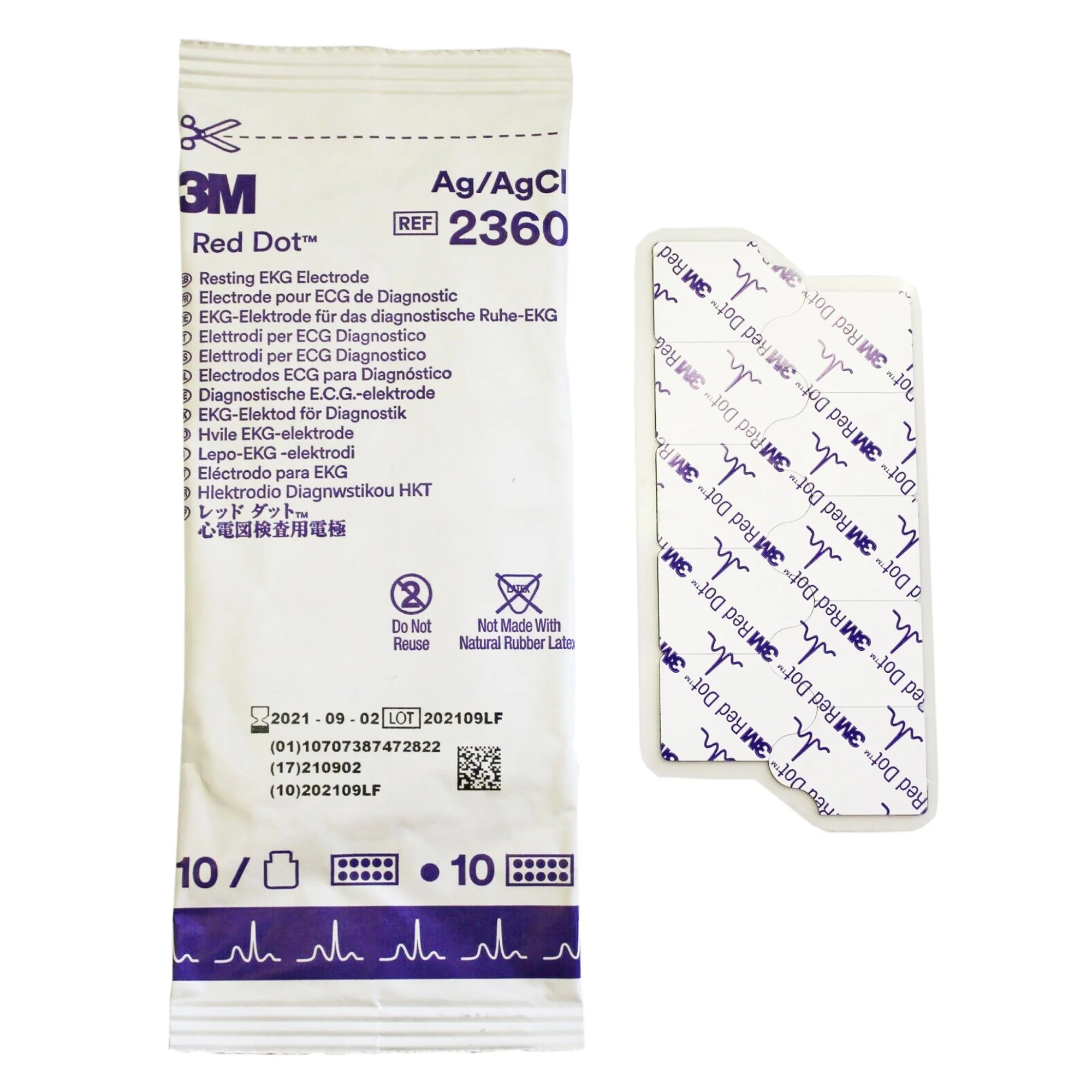 Red Dot 2360 Resting EKG Electrode, Case of 400