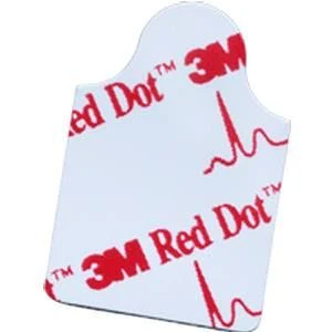 Red Dot Resting EKG Electrode: 100 Count, 1-3/4" x 7/8"
