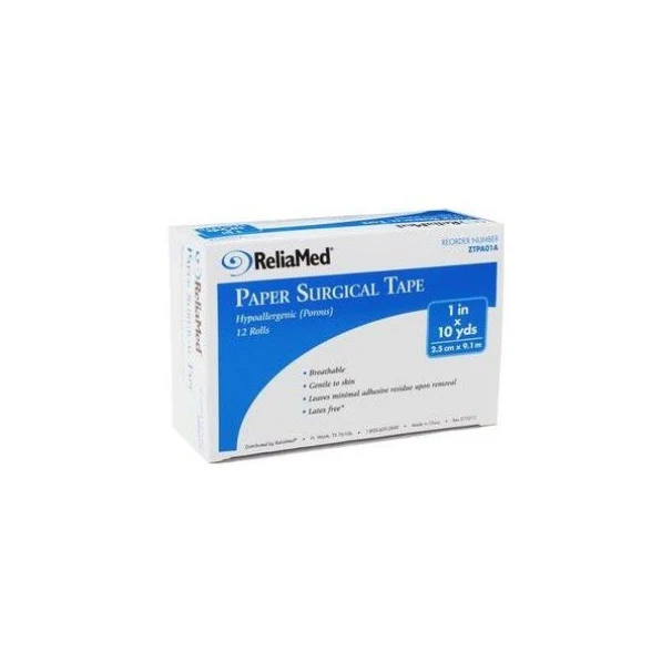 ReliaMed Paper Surgical Tape 2" x 10 yds Pack of 8