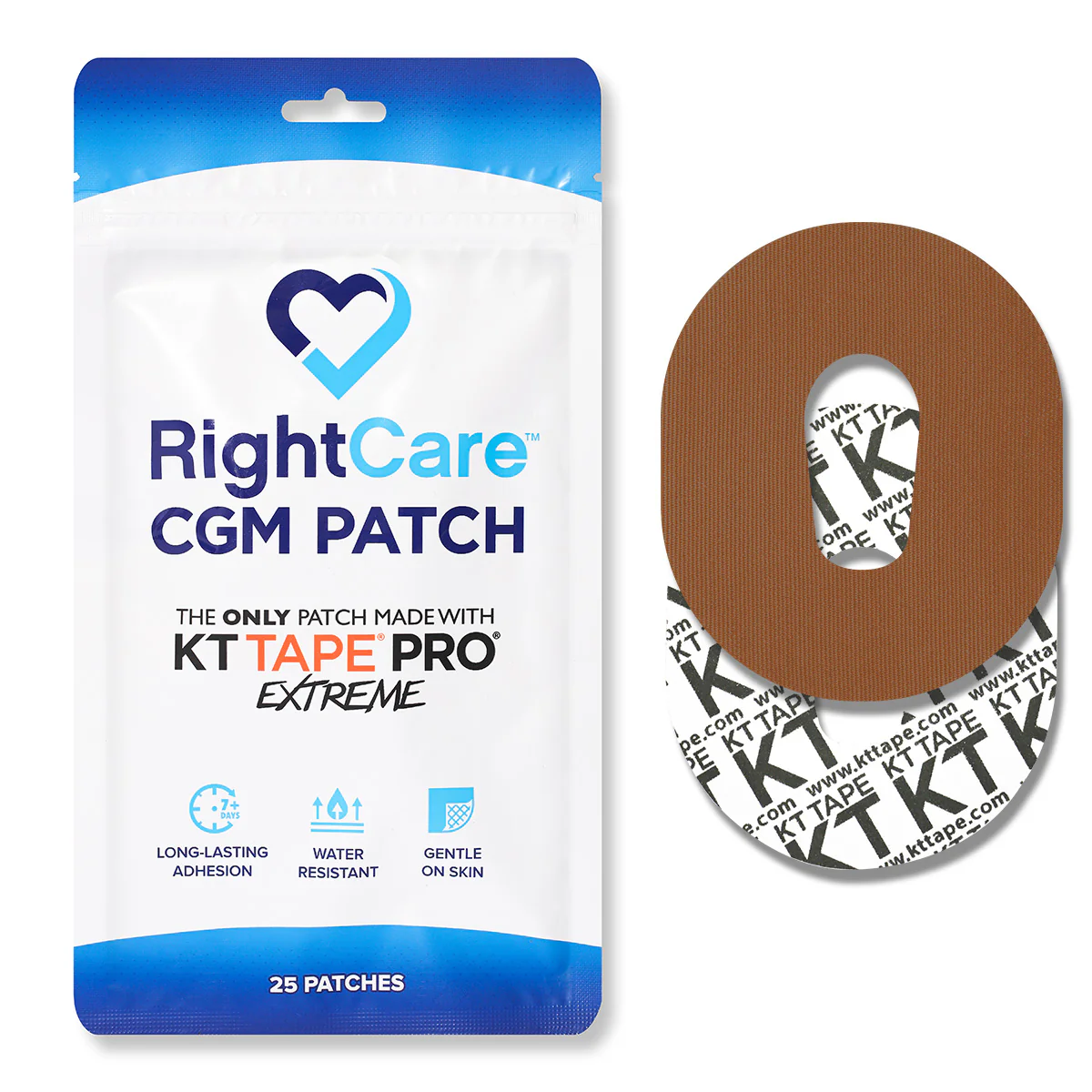 RightCare CGM Adhesive Patch made with KT Tape, Dexcom G6, Bag of 25 - Image 13