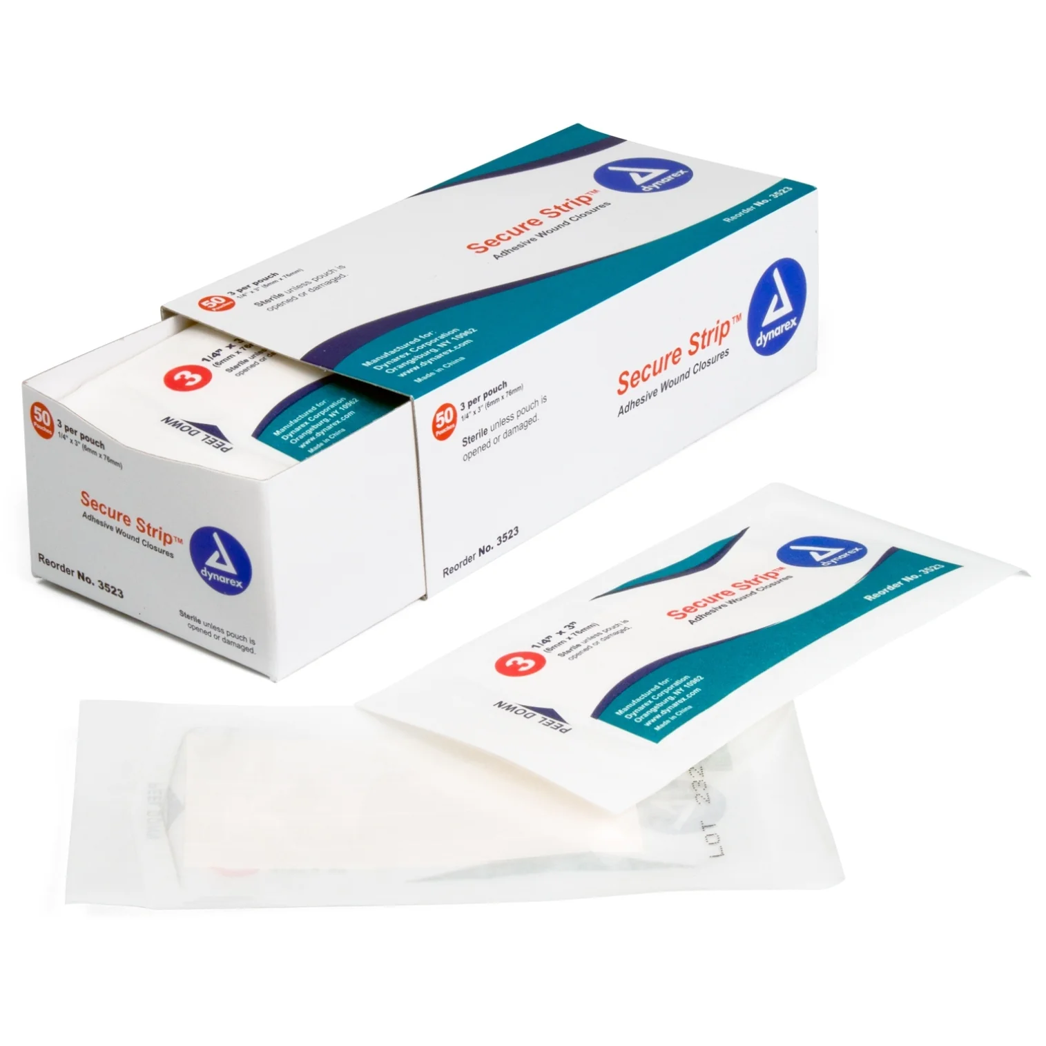 Secure Strip 3523 Skin Closure Strip, Pack of 3