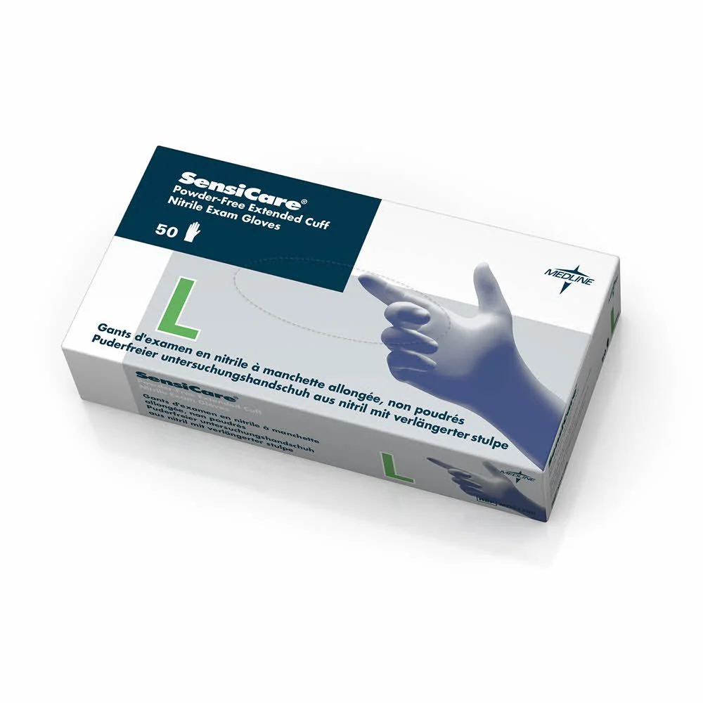 SensiCare Extended Cuff Nitrile Exam Gloves