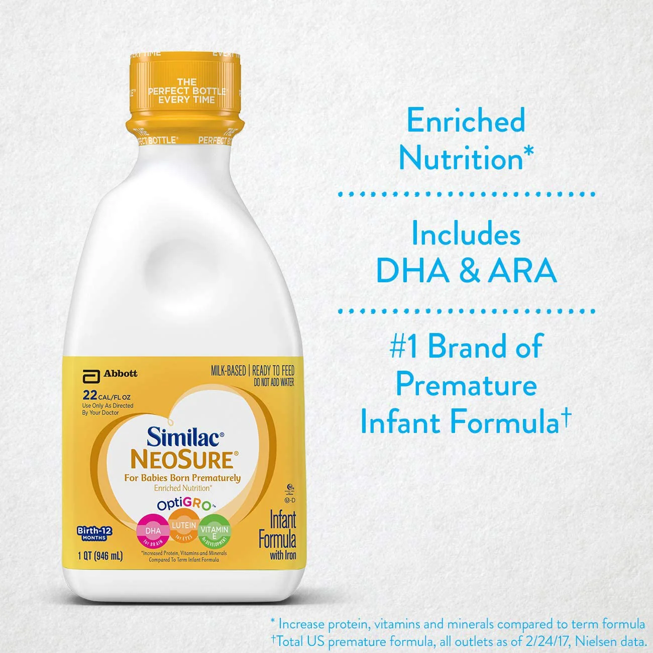 Similac NeoSure Infant Formula, 32 Ounce Bottle - Image 2