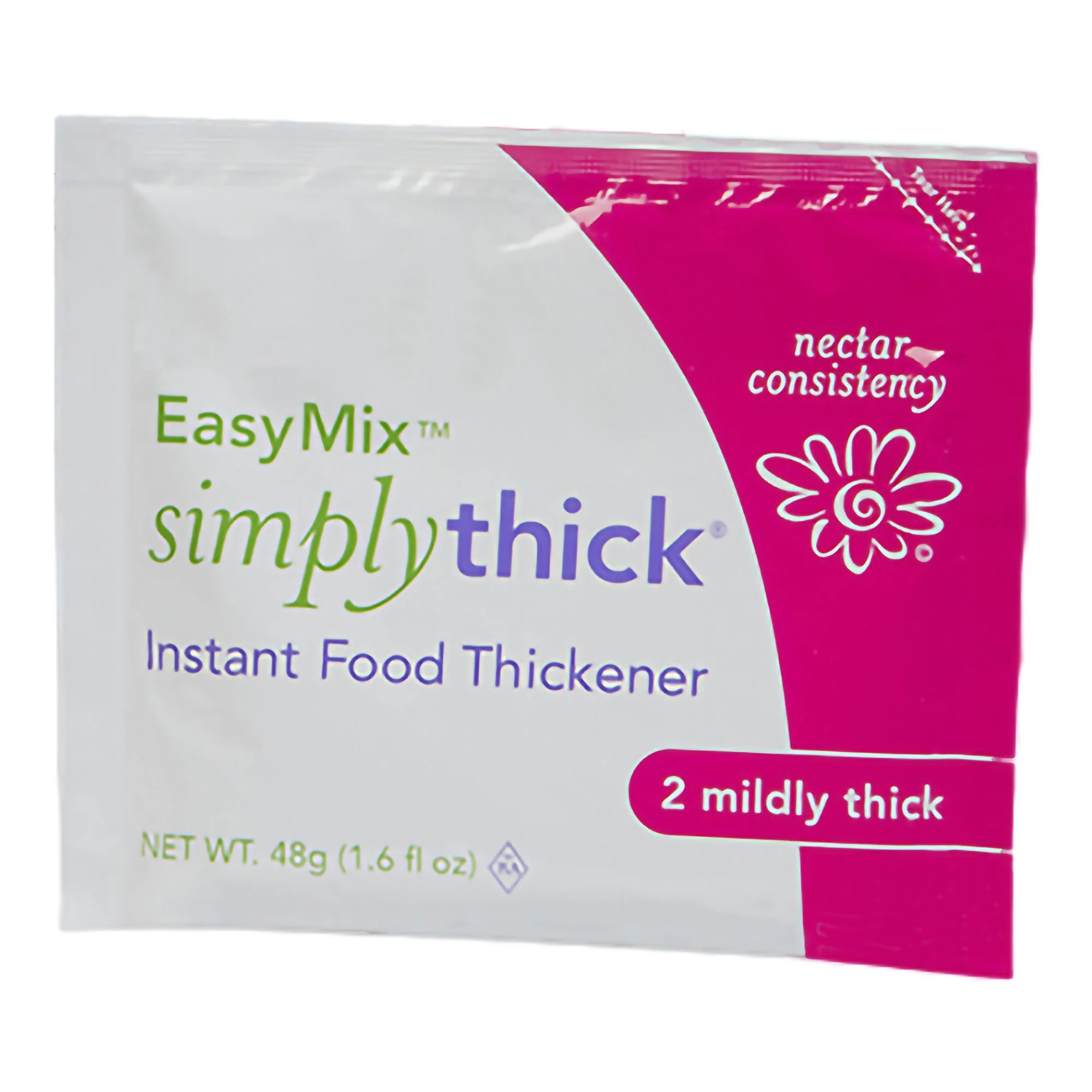 SimplyThick Easy Mix Food and Beverage Thickener 48 Gram Individual Packet Unflavored Gel, Mildly Thick, Box of 50 - Image 2