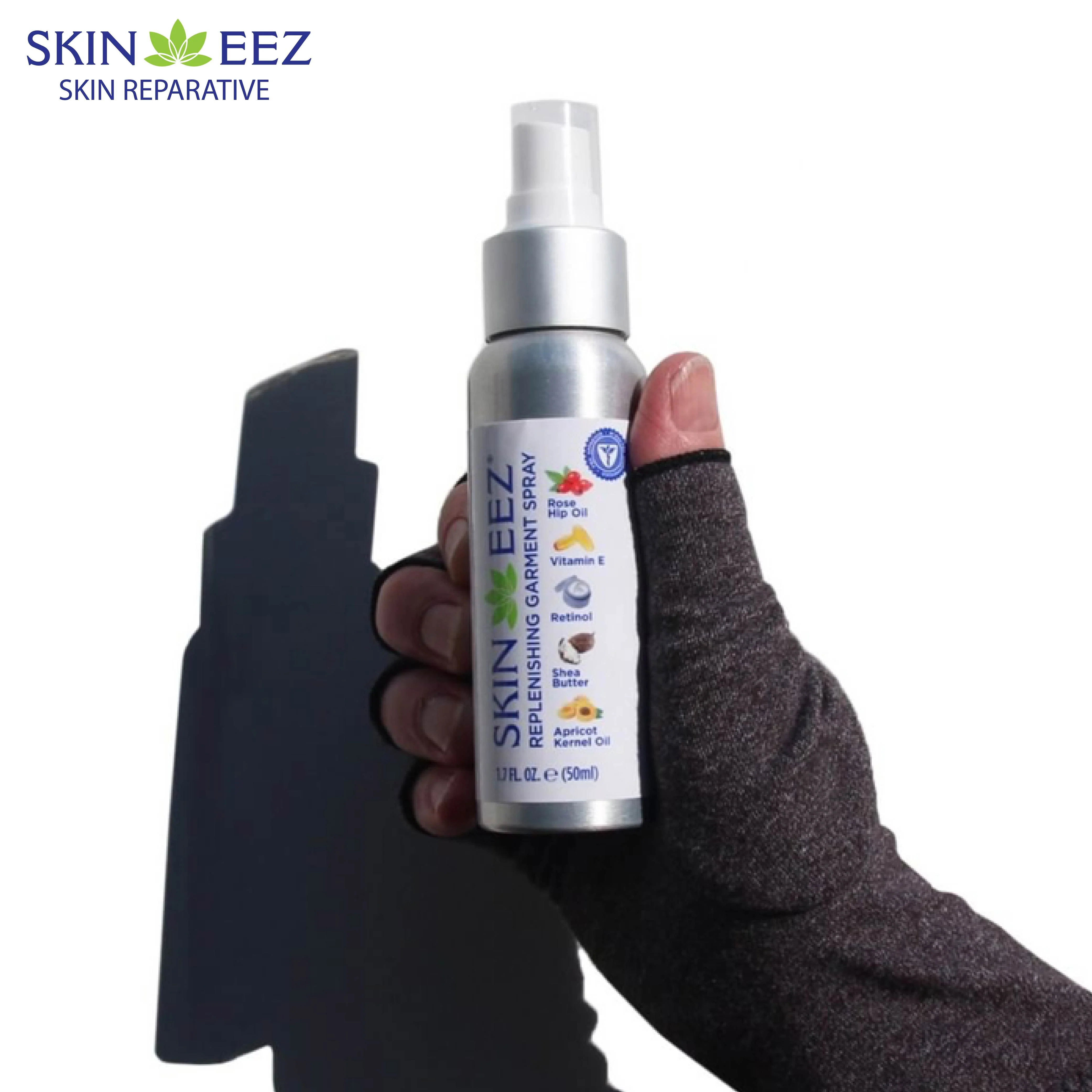 Skineez Garment Replenishing Spray for Foot and Hand Care, Re-Infuses Retinol, Shea Butter, Vitamin E, Rose Hip Oil & More to Nourish and Protect Skin, Wash Garments then Spray, 1.7 fl oz, Pack of 1 - Image 3