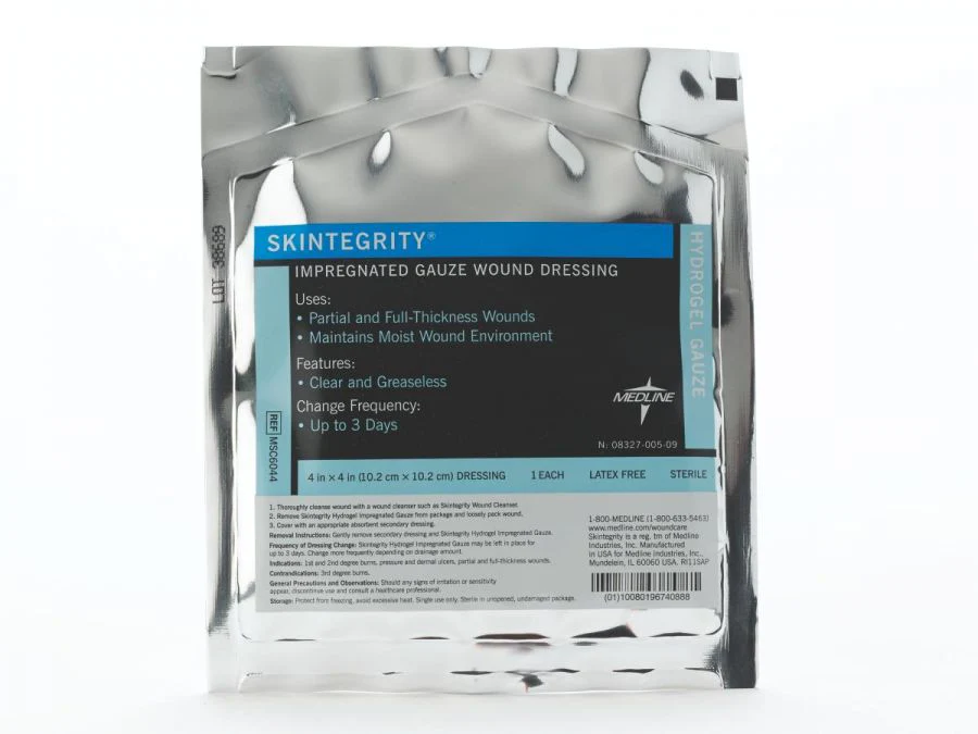 Skintegrity MSC6044 Hydrogel Impregnated Gauze Dressing case of 30
