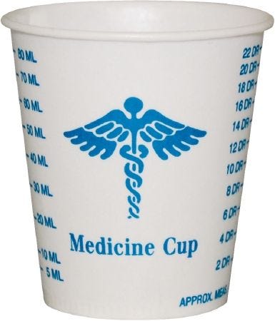 Solo Medicine Cup: 3 oz. Graduated Medical Wax Paper Disposable, Sleeve of 100