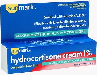 Sunmark Itch Relief 1% Strength Cream 1 oz. Tube