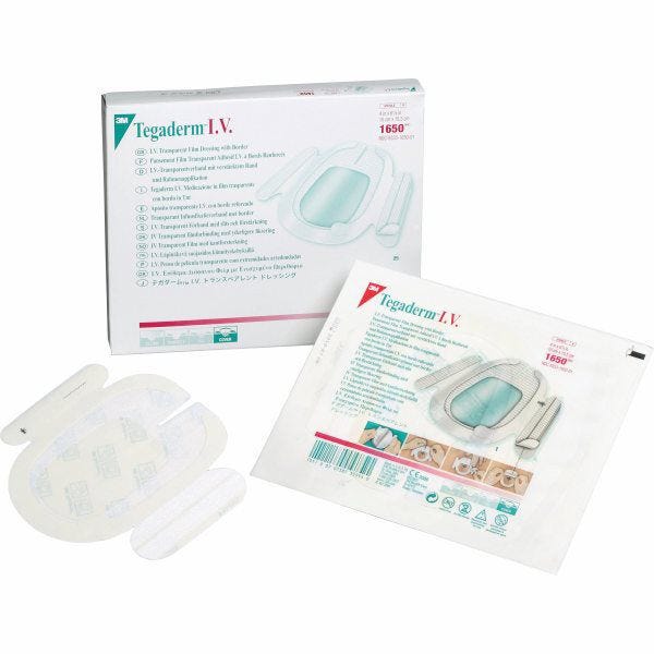 Tegaderm 1610 IV Transparent Film Dressing with Border, Box of 100 - Image 2