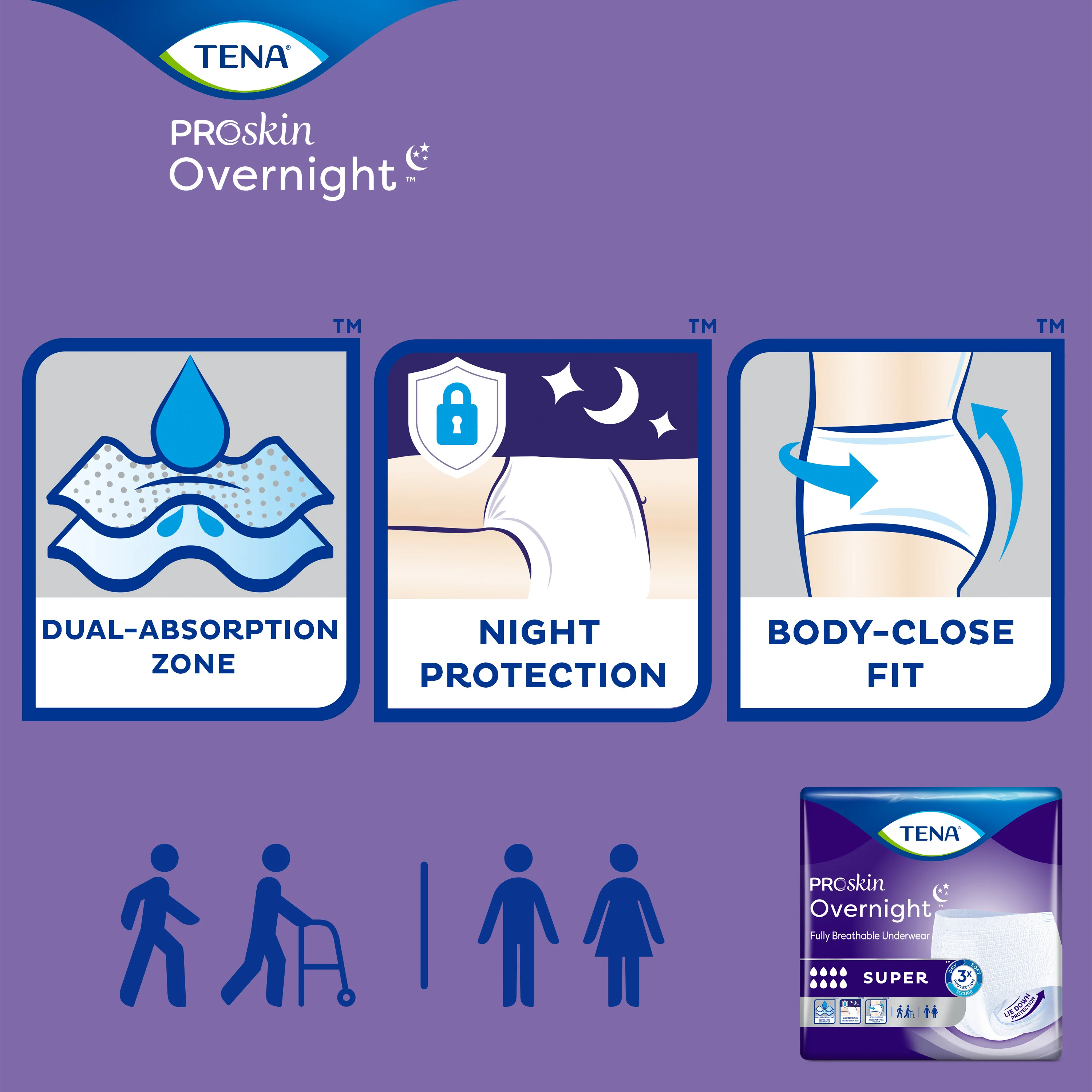 TENA Overnight Super Fully Breathable Underwear - Image 5