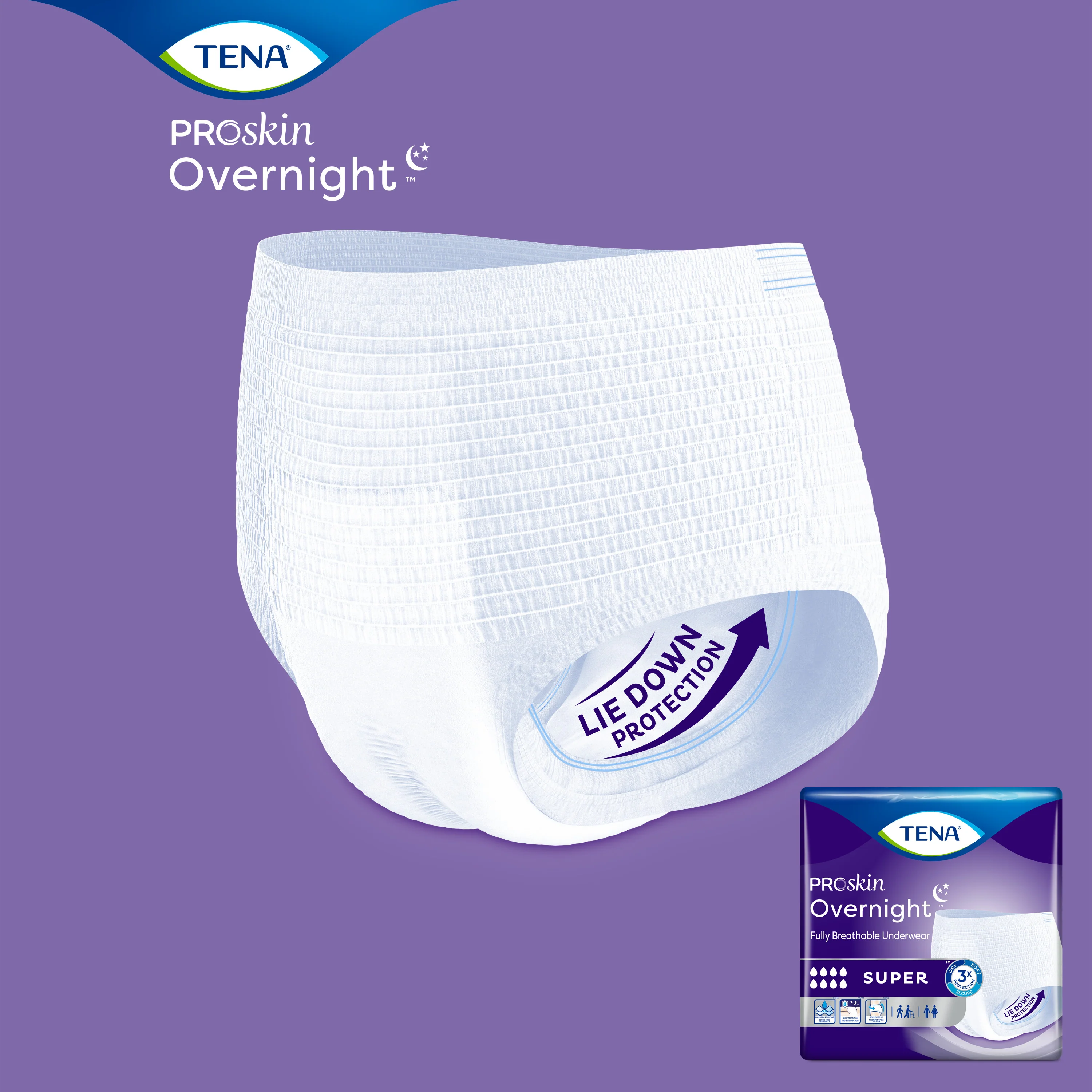 TENA Overnight Super Fully Breathable Underwear - Image 8