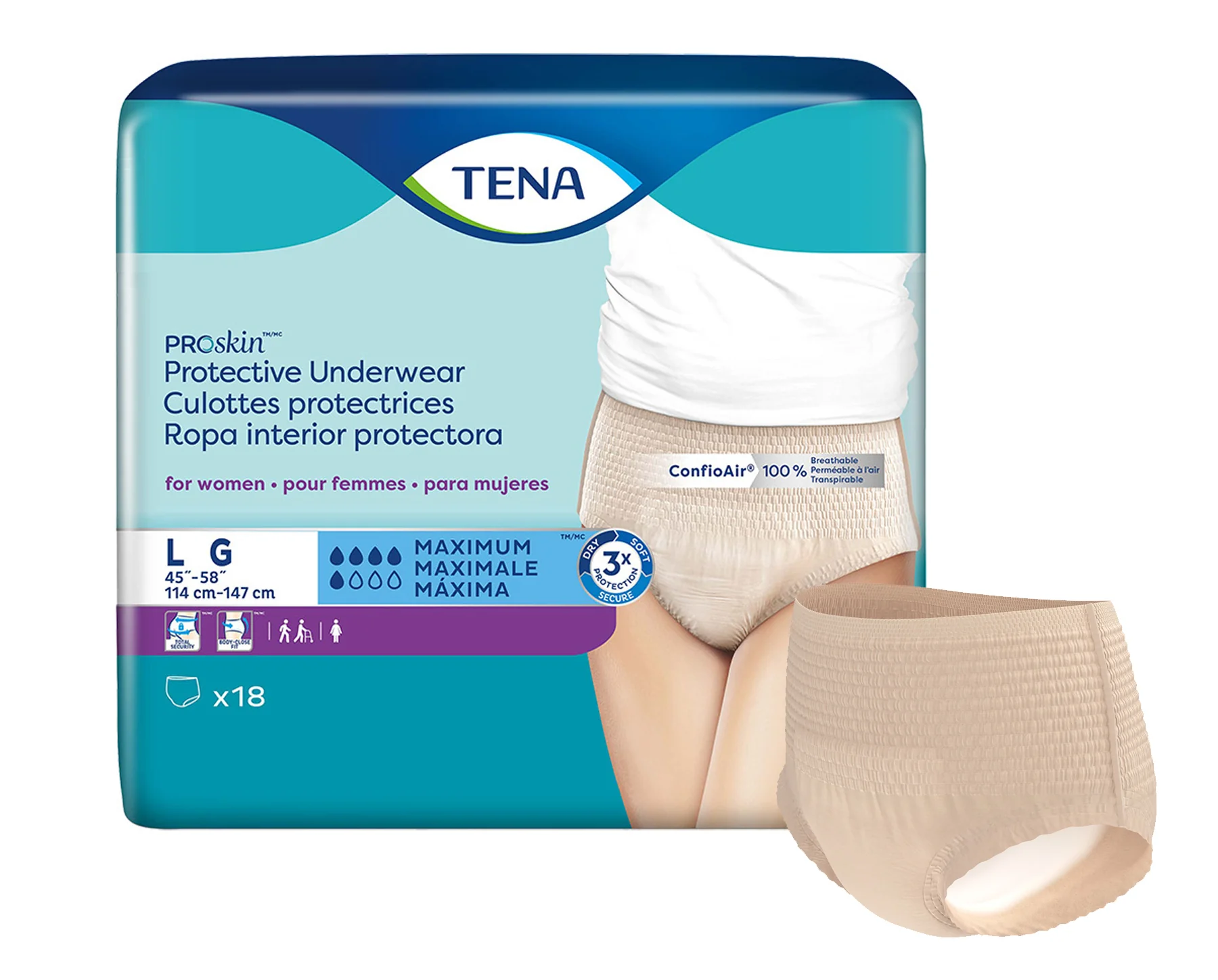 TENA ProSkin Incontinence Underwear for Women with Maximum Absorbency - Image 2
