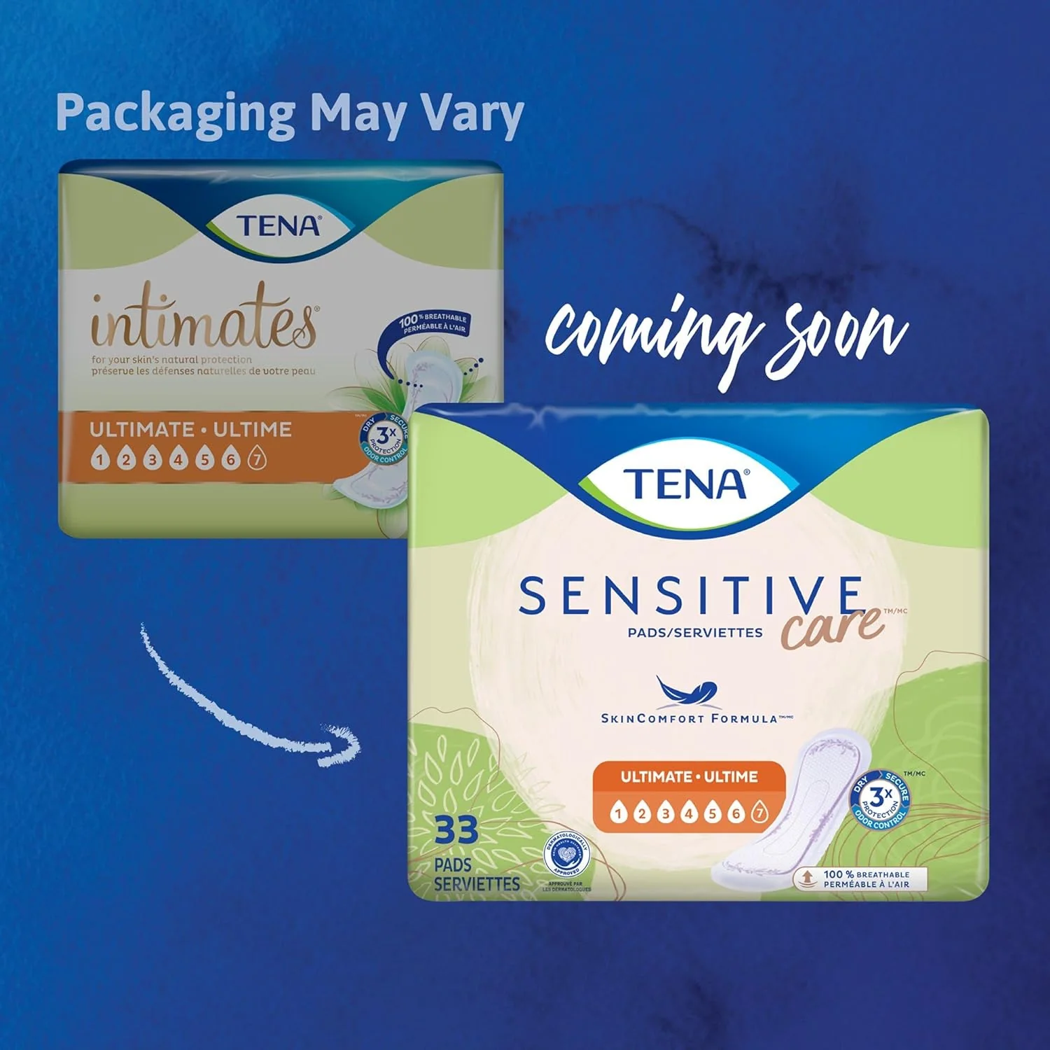 TENA Sensitive Care Bladder Control Pad, Ultimate, 16 Inch Length, Heavy Absorbency, Dry-Fast Core, One Size Fits Most, Case of 99 - Image 2