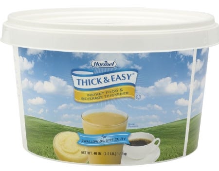 Thick & Easy Food and Beverage Thickener 40 oz. Tub Unflavored Ready to Mix Honey / Nectar EA/1