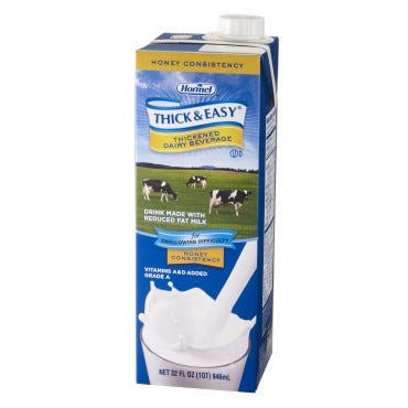 Thick & Easy Thickened Beverage 32 oz. Bottle Dairy Ready to Use Honey, Case of 8