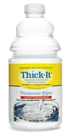 Thick-It AquaCareH2O Thickened Water, 64 oz. Bottle, Unflavored, Ready to Use, Honey, Case of 4