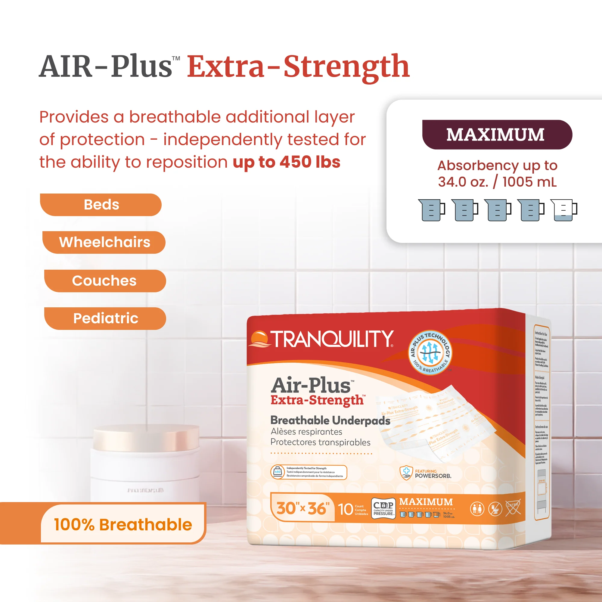 Tranquility® Air-Plus® Extra-Strength Breathable Underpads - Image 11