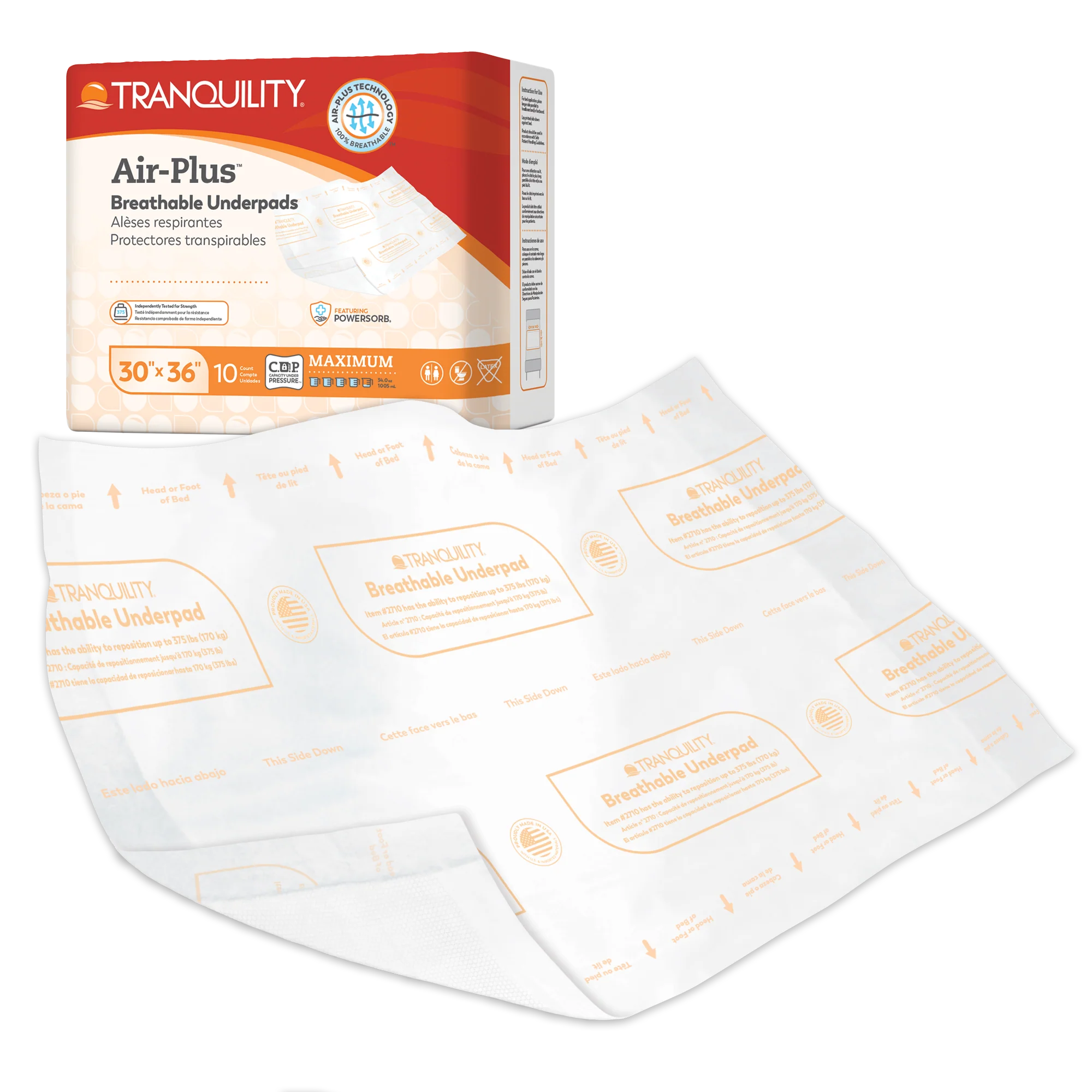 Tranquility® Air-Plus® Extra-Strength Breathable Underpads - Image 3