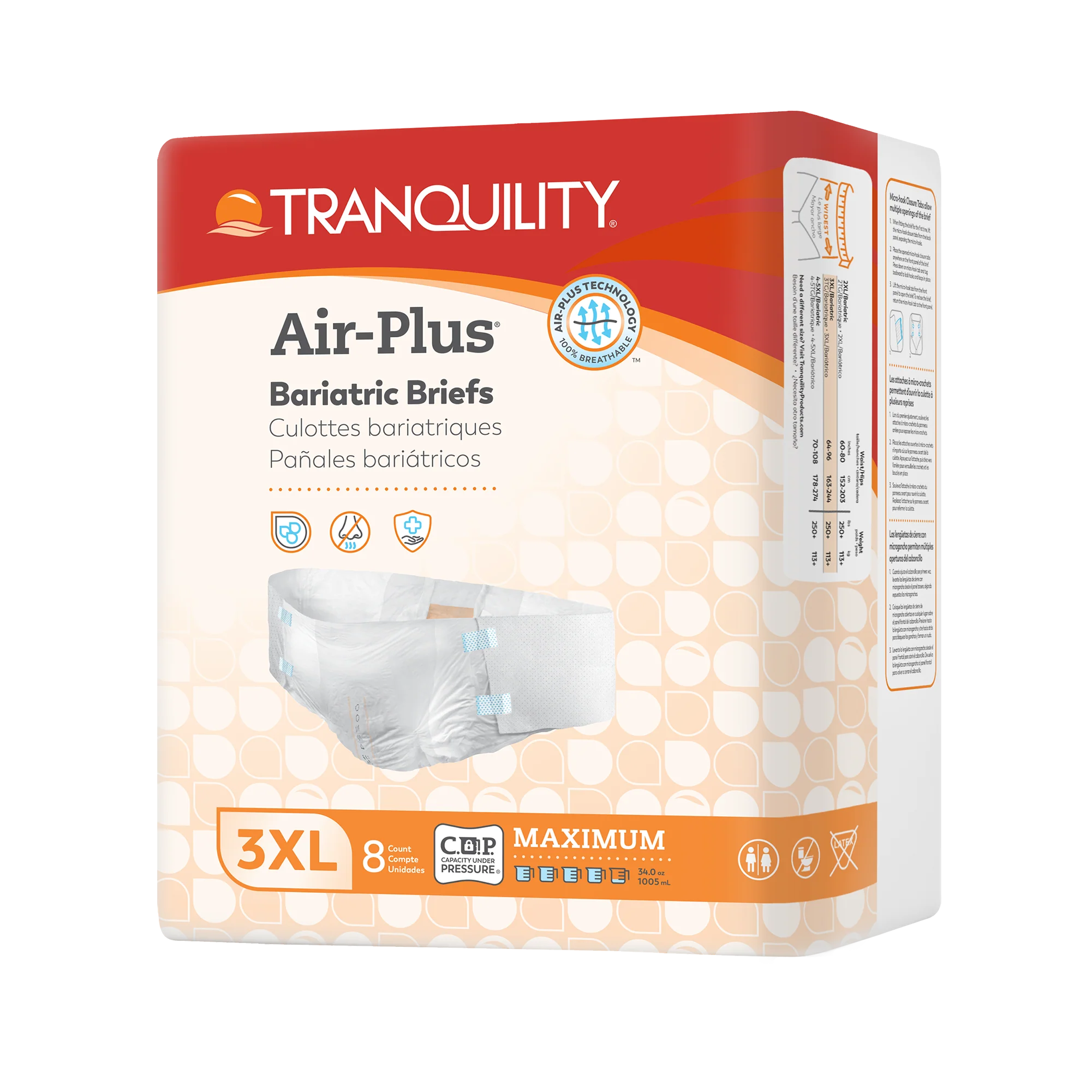Tranquility® Air-Plus® Hi-Rise™ Bariatric Briefs - Image 3