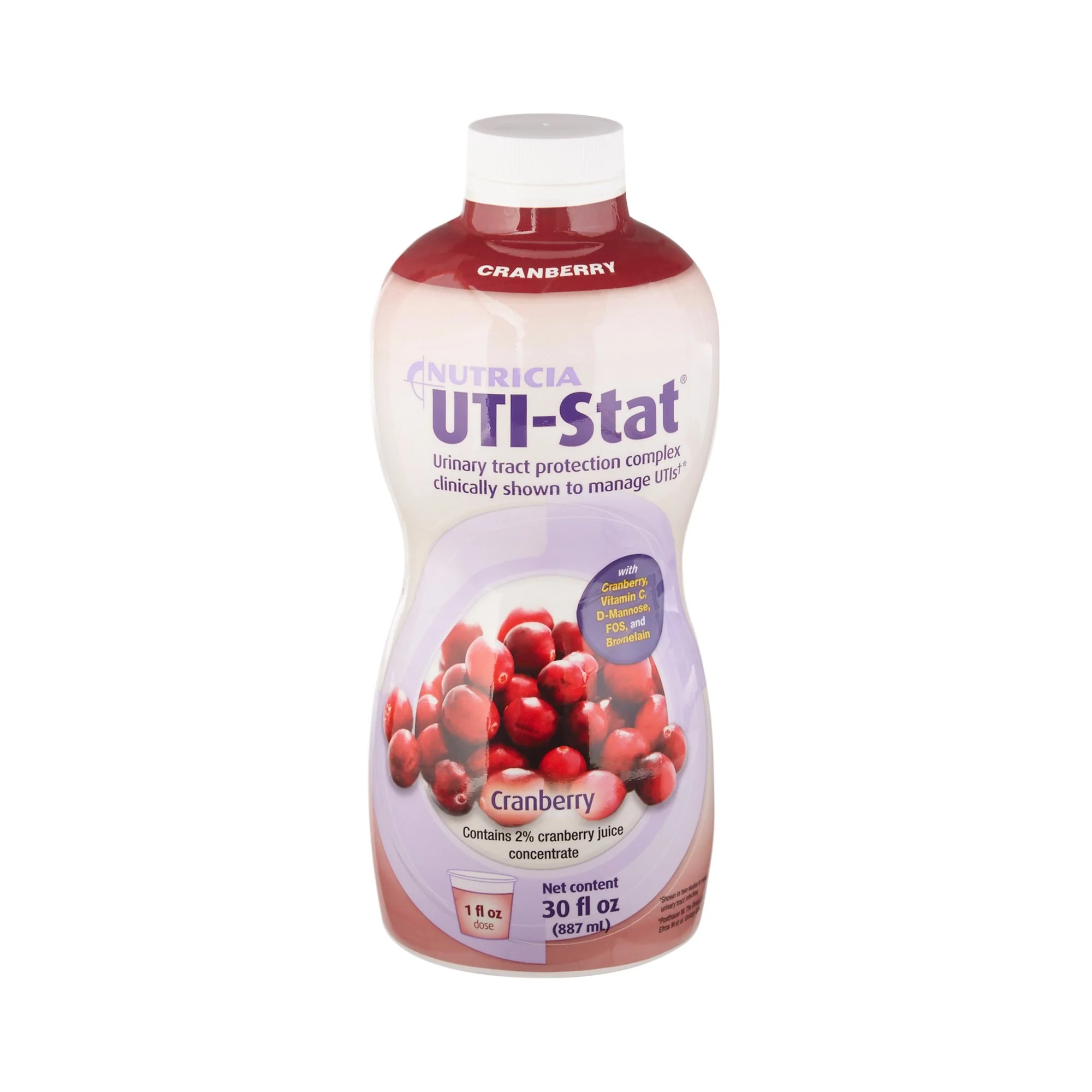 UTI-Stat Oral Supplement, Cranberry Flavor, Liquid 30 Ounce Bottle
