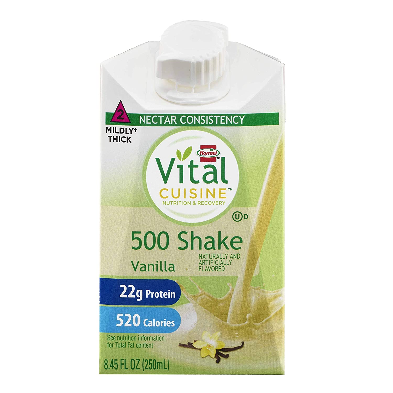 Vital Cuisine 500 Shake, Vanilla, 8.45 Ounce, Case of 27